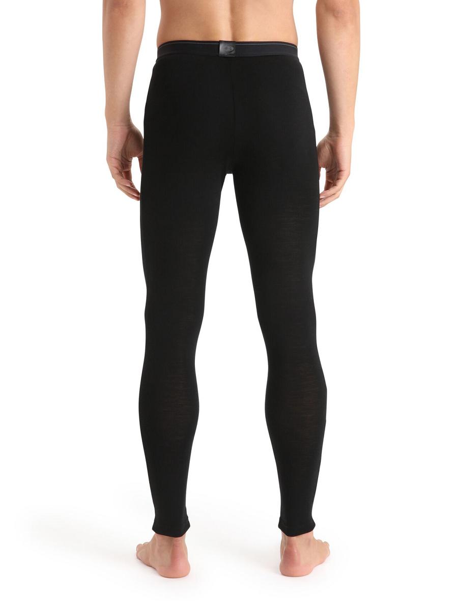 Icebreaker Merino 175 Everyday Thermal Leggings Miesten Base Layers Mustat | FI 1401LISH